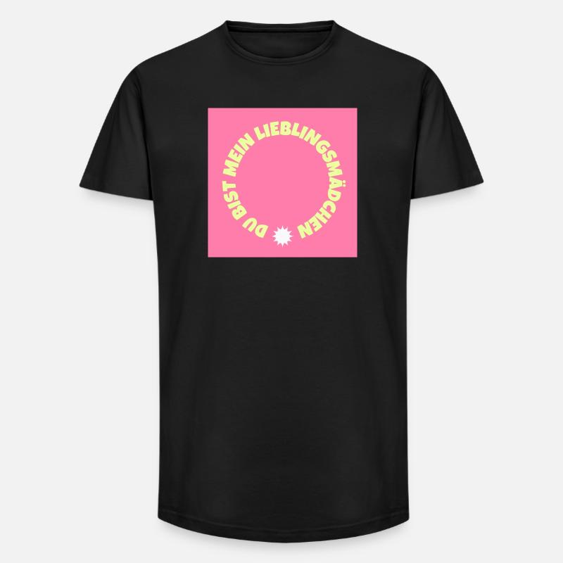 Du bist mein Lieblingsmädchen - Long Fit Männer T-Shirt - Schwarz