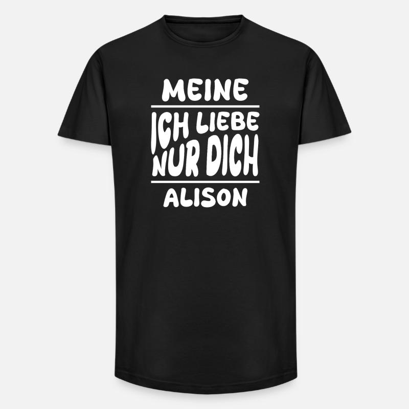 Gift for Alison - Long Fit Men's T-Shirt - black