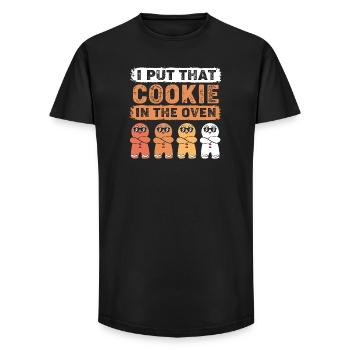 Schwangerschaft Geburt Lebkuchen Weihnachten - Long Fit Männer T-Shirt - Schwarz - Vorne - AI Model Male 185 light (185cm)