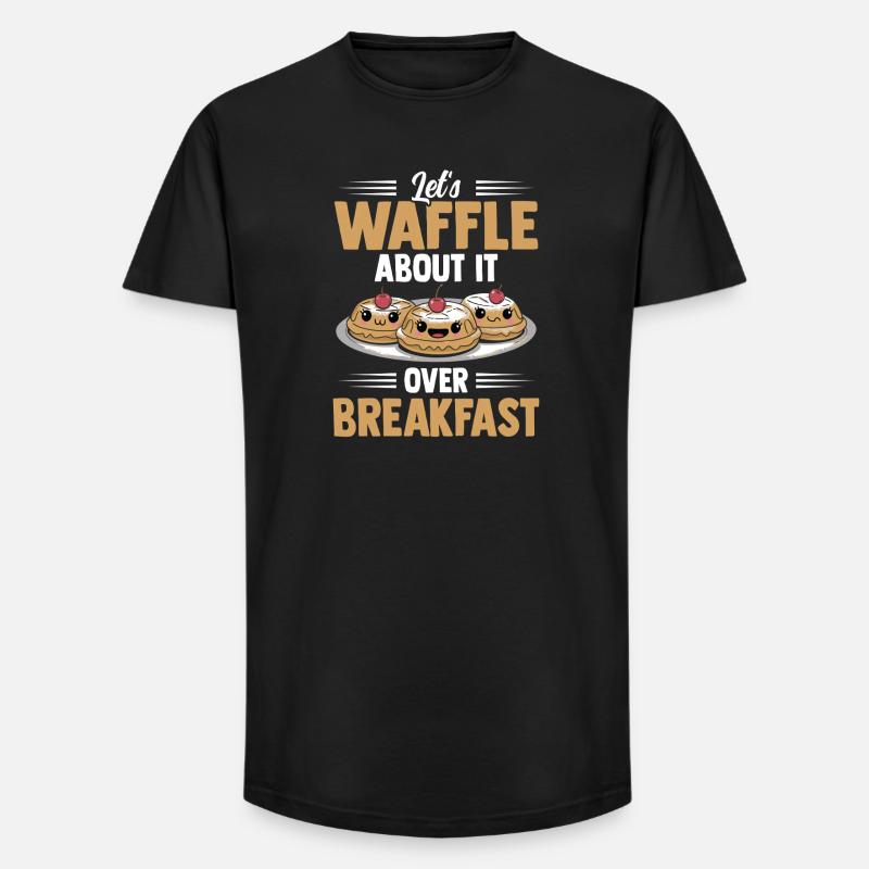 Let's Waffle About It Over Breakfast - Long Fit Männer T-Shirt - Schwarz