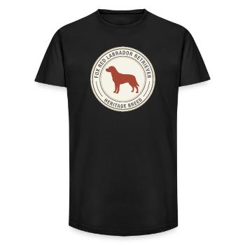 Conception de l’emblème du Labrador Retriever - T-shirt coupe longue homme - noir - Devant - AI Model Male 185 light (185cm)