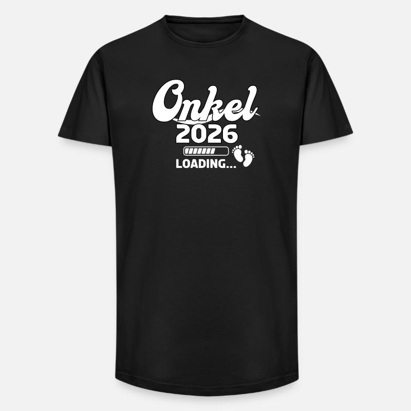 Onkel 2026 Loading Design - Long Fit Männer T-Shirt - Schwarz