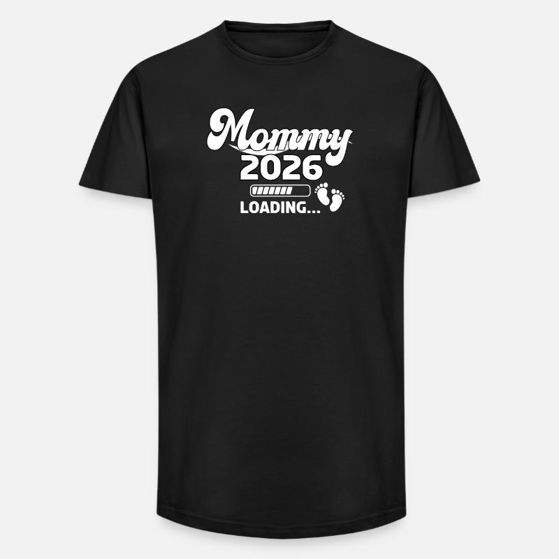 Mommy 2026 Loading Design - Long Fit Männer T-Shirt - Schwarz