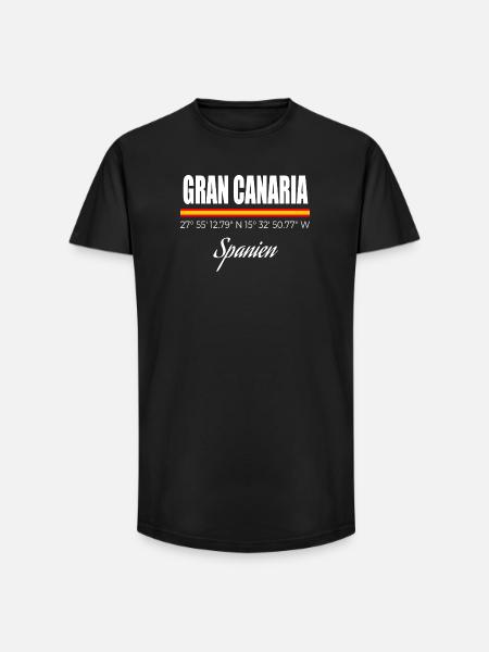 Gran Canaria - Long Fit Men's T-Shirt - black