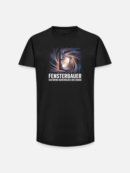 Fensterbauer - Long Fit Männer T-Shirt - Schwarz