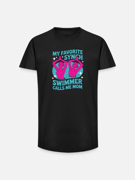 Synchronschwimmen Kunstschwimmen Wassersport - Long Fit Männer T-Shirt - Schwarz