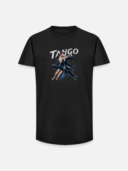 Tango Passion Couple Dance Argentine Tango - Long Fit Men's T-Shirt - black