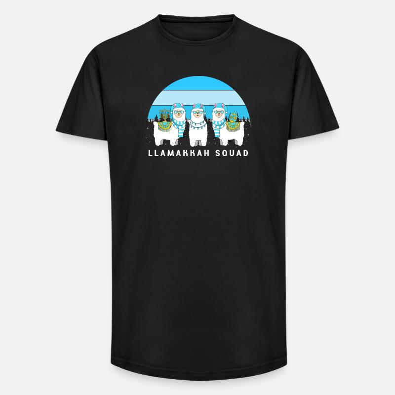 Hanoukka Hanoukka Hanoucca - T-shirt coupe longue homme - noir