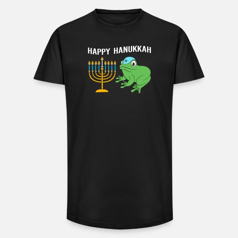 Hanoukka Hanoukka Hanoukka Grenouille - T-shirt coupe longue homme - noir