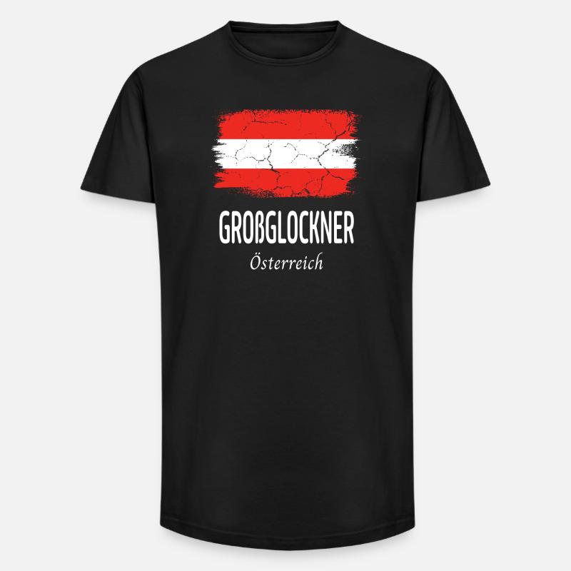 Großglockner - T-shirt coupe longue homme - noir