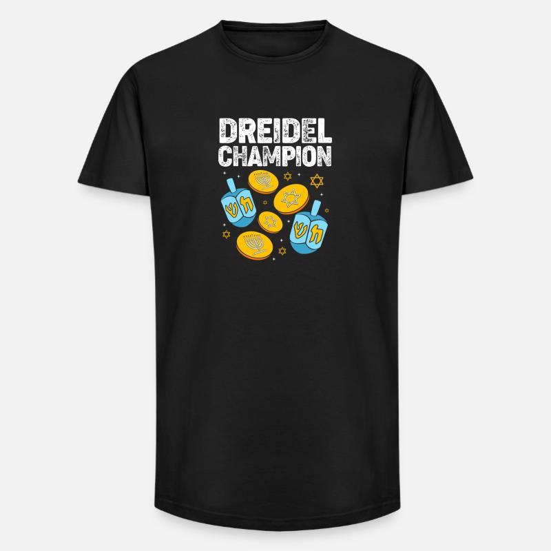 Hanoukka Hanoukka Hanoukka - T-shirt coupe longue homme - noir