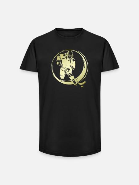 Hockey Player Silhouette - Long Fit Men's T-Shirt - black