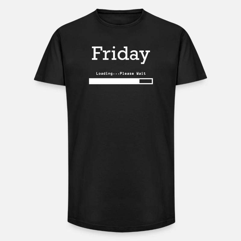Friday Loading: Finally Friday & Weekend - Long Fit Men's T-Shirt - black
