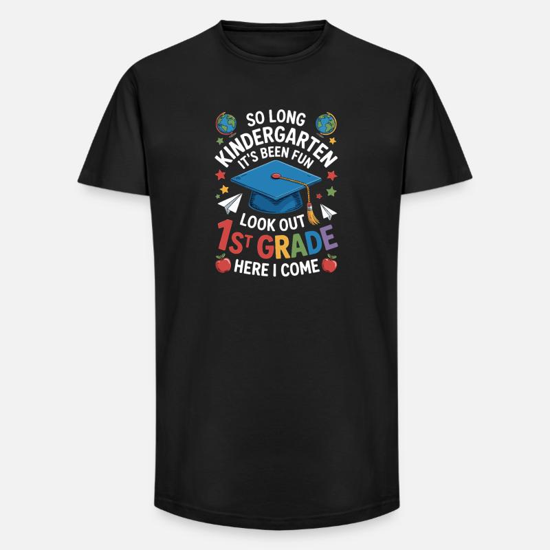 Goodbye Kindergarten Hello First Grade - Long Fit Männer T-Shirt - Schwarz