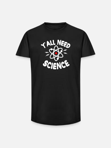 Science pour tous Tee Atom - T-shirt coupe longue homme - noir