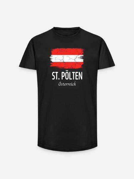Saint-Pölten - T-shirt coupe longue homme - noir