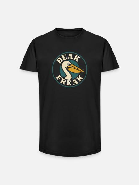 Funny Pelican Meme Big - Long Fit Men's T-Shirt - black