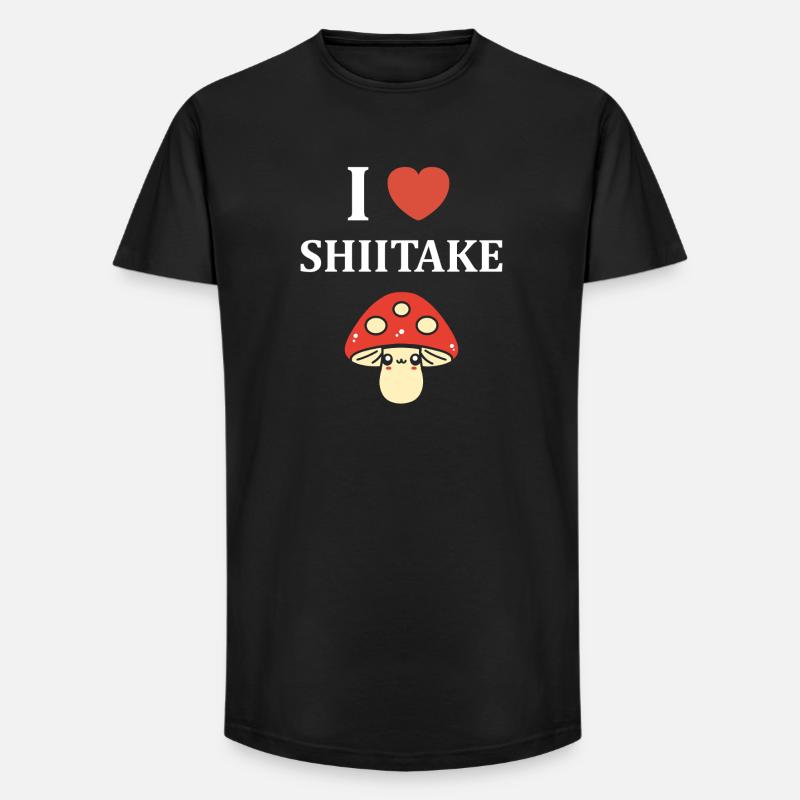 Ich liebe Shiitake - Long Fit Männer T-Shirt - Schwarz