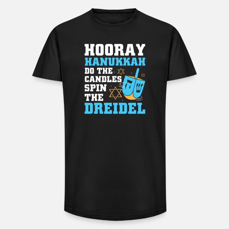 Hanoukka Hanoukka Hanoukka - T-shirt coupe longue homme - noir