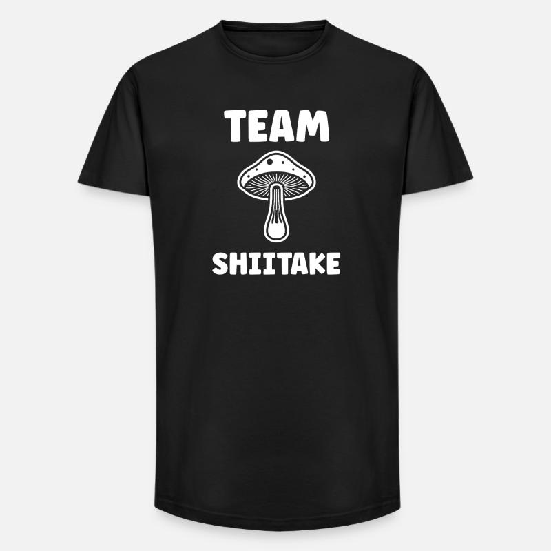 Team Shiitake Pilz - Long Fit Männer T-Shirt - Schwarz
