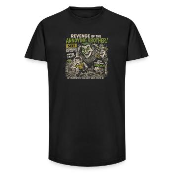 Annoying Brother Revenge Movie Poster Halloween - Long Fit Men's T-Shirt - black - Front - AI Model Male 185 light (185cm)