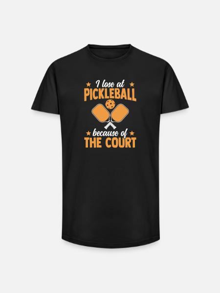Pickleball Paddleball - T-shirt coupe longue homme - noir
