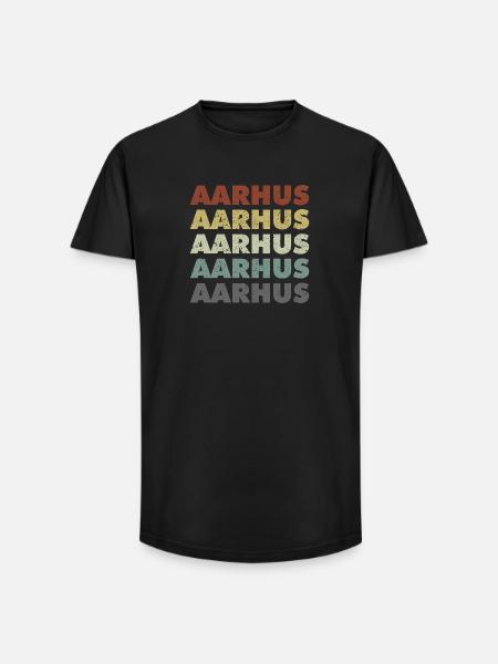 Aarhus - Denmark - Denmark - Scandinavia - Long Fit Men's T-Shirt - black