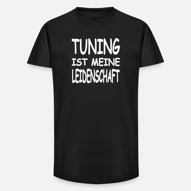 Tuning - Long Fit Männer T-Shirt - Schwarz