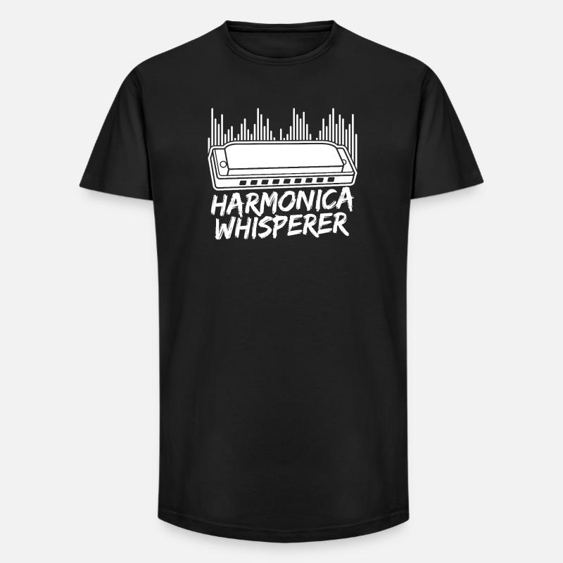 Harmonica Musican Whisperer Harmonica - T-shirt coupe longue homme - noir