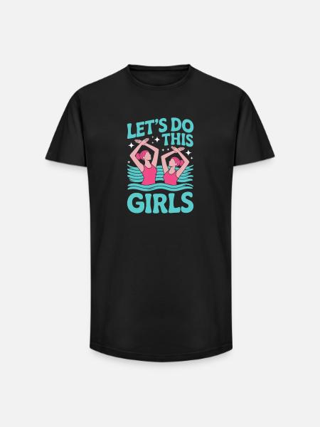 Synchronschwimmen Kunstschwimmen Wassersport - Long Fit Männer T-Shirt - Schwarz