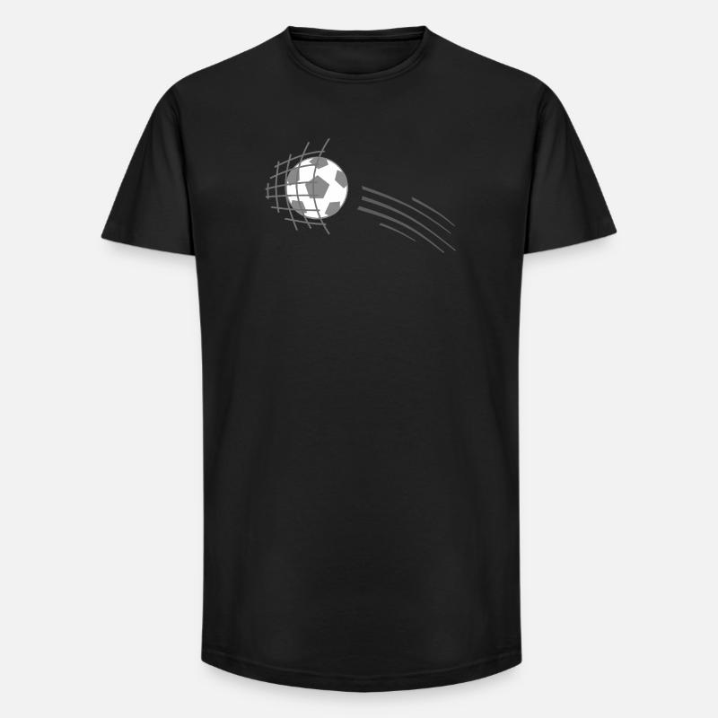 Fußball - Long Fit Männer T-Shirt - Schwarz