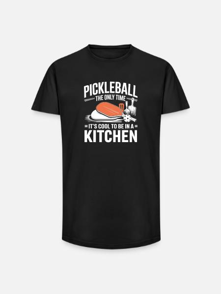 Pickleball Kitchen Ball - Long Fit Men's T-Shirt - black