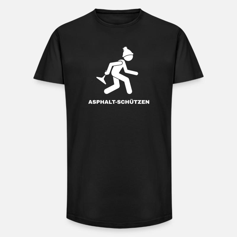 Asphalt-Schützen - Long Fit Männer T-Shirt - Schwarz