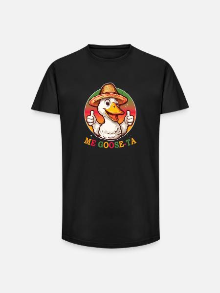 Me Goose Ta Funny Goose Mexico - Long Fit Men's T-Shirt - black