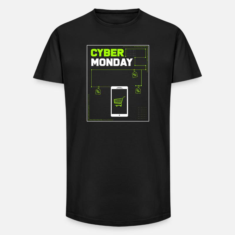 Kaufrausch Cyber Monday - Long Fit Männer T-Shirt - Schwarz