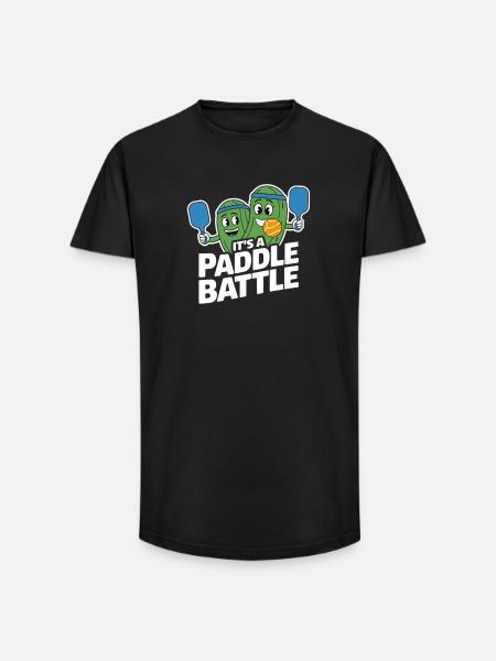 Paddleball Pickleball Gift Paddle Battle - Long Fit Men's T-Shirt - black