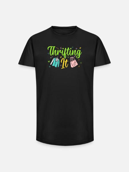 Perift Shopper Thrifting It Friperie - T-shirt coupe longue homme - noir