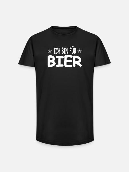 Bière - T-shirt coupe longue homme - noir