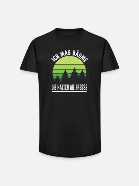 J’aime les arbres qui se bouchent l’ironie en disant - T-shirt coupe longue homme - noir