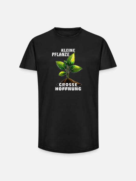 SMALL PLANT, BIG HOPE - Long Fit Men's T-Shirt - black