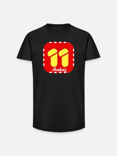 Audois Logo 11 - Long Fit Men's T-Shirt - black