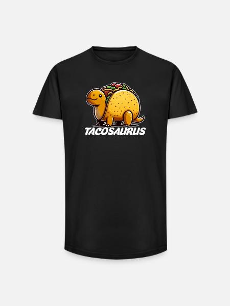 Tacosaurus Taco Dinosaur - Long Fit Men's T-Shirt - black