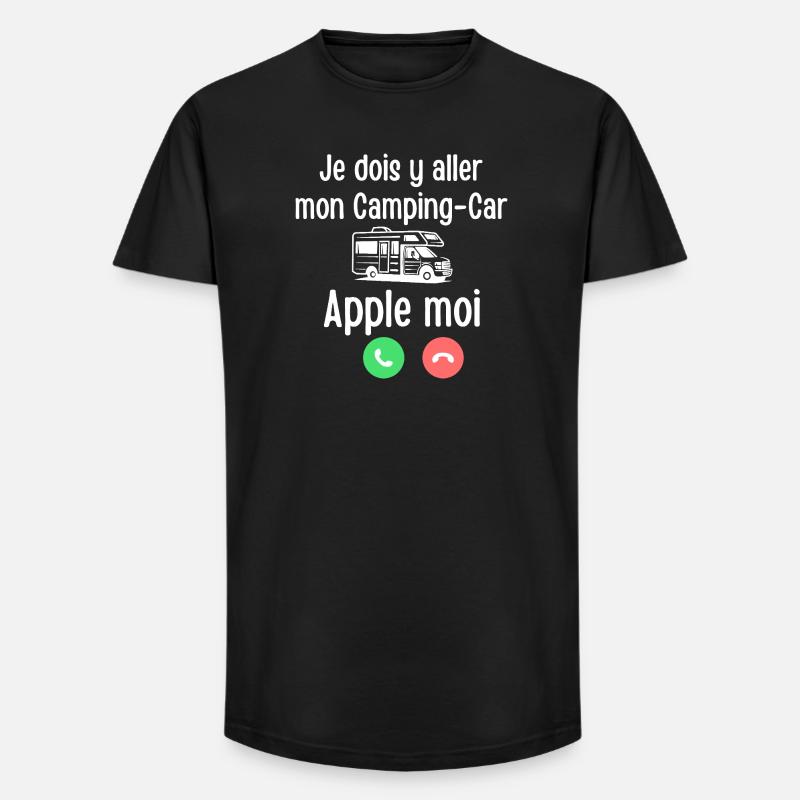 Wohnmobil Apple me - Long Fit Männer T-Shirt - Schwarz