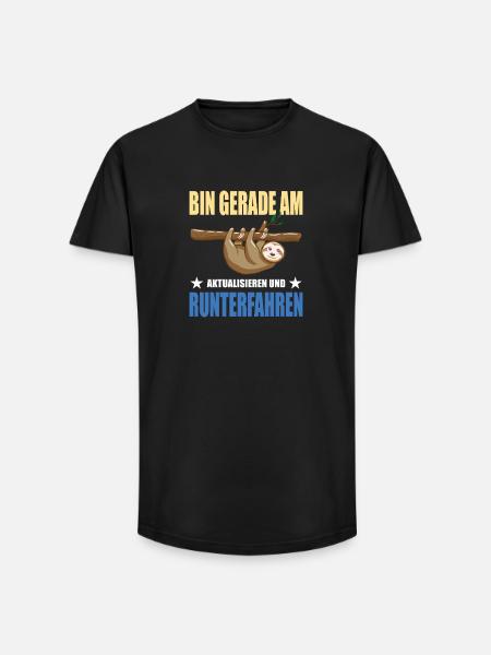 Lustige Sprüche Fun Outfits Ironie Sarkasmus - Long Fit Männer T-Shirt - Schwarz