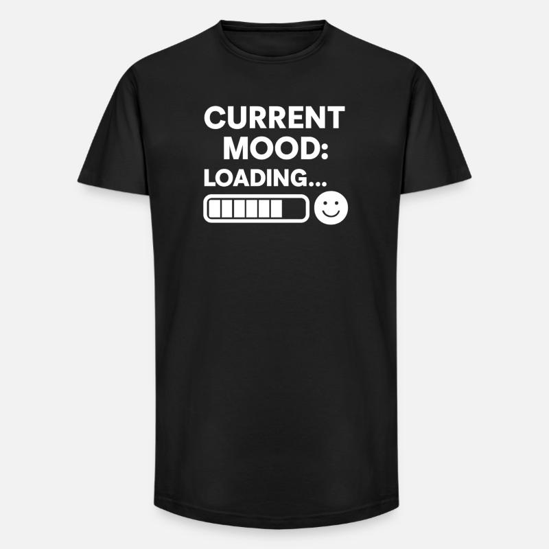 Current Mood Loading - Long Fit Men's T-Shirt - black