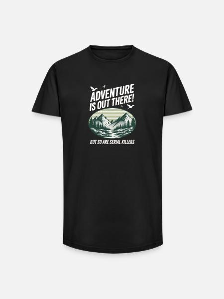Adventure Is Out There Serial Killers - Long Fit Men's T-Shirt - black