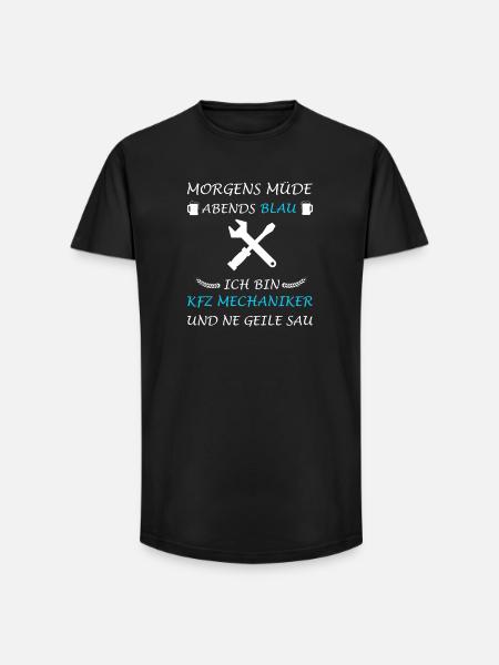 Bilmekaniker Master Auto Værksted Garage - Long fit herre T-shirt - sort