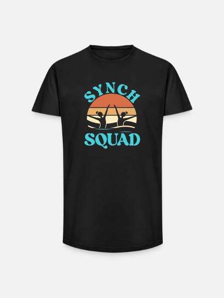 Synchronschwimmen Kunstschwimmen Wassersport - Long Fit Männer T-Shirt - Schwarz
