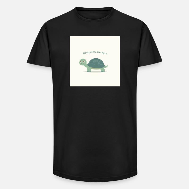 Turtle  - Long Fit Männer T-Shirt - Schwarz