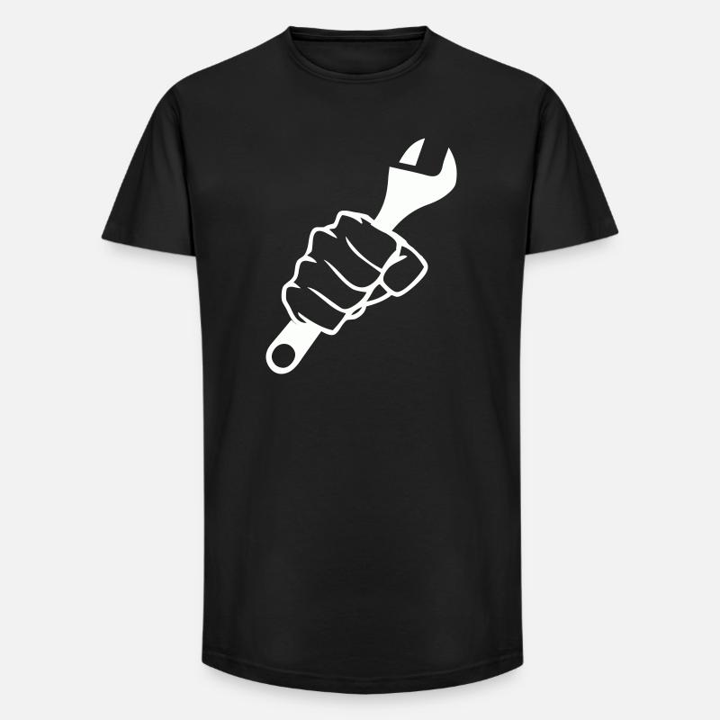 Fäuste und Schrauber Kraft - Long Fit Männer T-Shirt - Schwarz